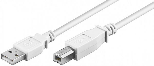 USB 2.0 Hi-Speed Kabel 1m, Weiß
